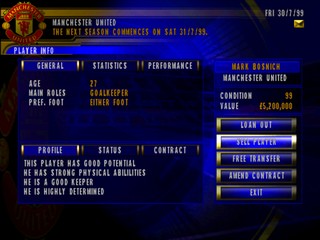F.A. Premier League Football Manager 2000, The (Bundesliga 2000: Der Fußball Manager)