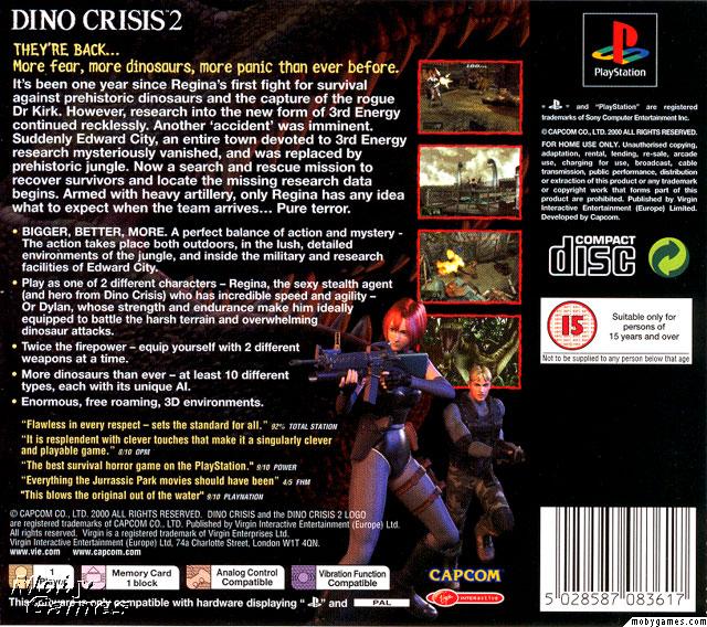 Dino Crisis 2 [SLES-03221] - PSX Planet: SONY PlayStation Community